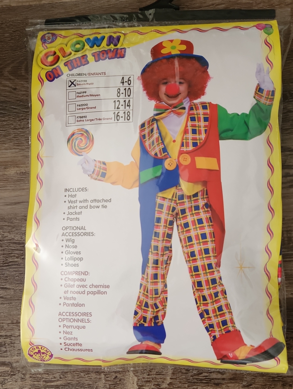 Clown On The Town Kids Costume-Small
